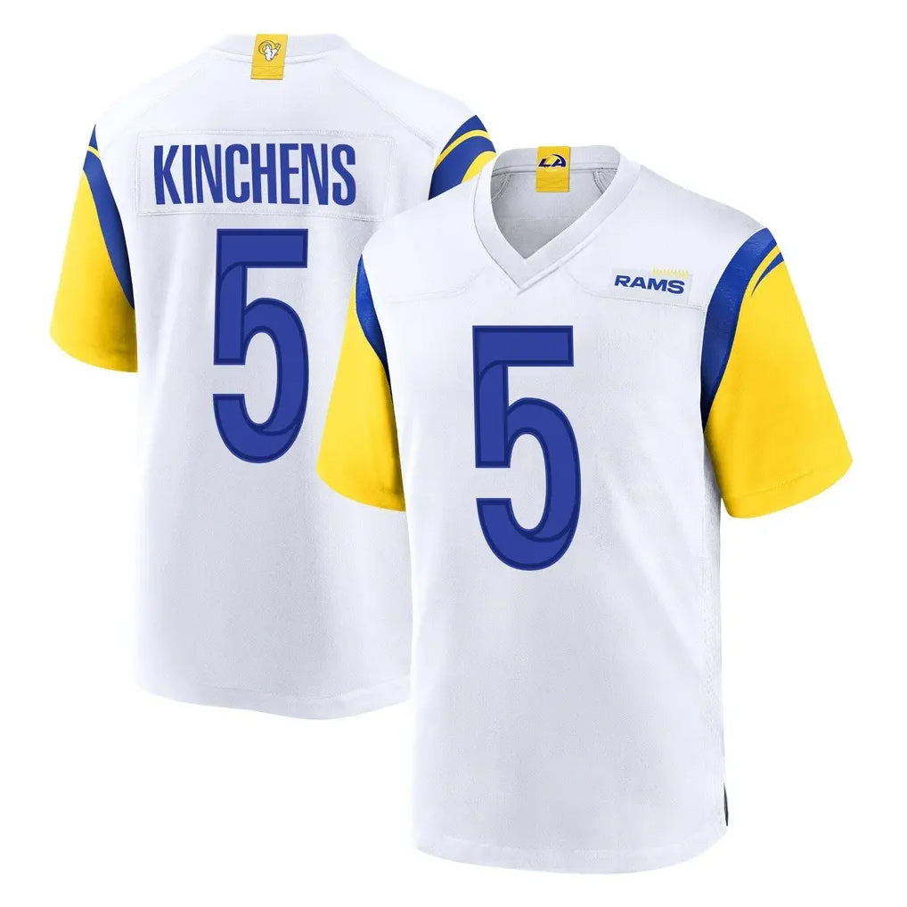 Choea LA.Rams #5 Kamren Kinchens Player White Home Game Stitched Jerseys