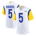 Choea LA.Rams #5 Kamren Kinchens Player White Home Game Stitched Jerseys