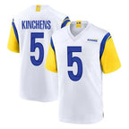 Choea LA.Rams #5 Kamren Kinchens Player White Home Game Stitched Jerseys