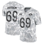 Choea LA.Rams #69 Kevin Dotson Player Arctic Camo Salute To Service Limited Game Stitched Jerseys