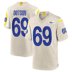 Choea LA.Rams #69 Kevin Dotson Player Bone Home Game Stitched Jerseys