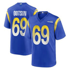 Choea LA.Rams #69 Kevin Dotson Player Royal Home Game Stitched Jerseys