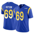 Choea LA.Rams #69 Kevin Dotson Player Royal Limited Vapor F.U.S.E. Home Game Stitched Jerseys