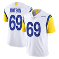 Choea LA.Rams #69 Kevin Dotson Player White Limited Vapor Untouchable Home Game Stitched Jerseys