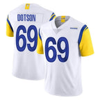 Choea LA.Rams #69 Kevin Dotson Player White Limited Vapor Untouchable Home Game Stitched Jerseys