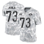 Choea LA.Rams #73 Steve Avila Player Arctic Camo Salute To Service Limited Game Stitched Jerseys
