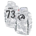Choea LA.Rams #73 Steve Avila Player Arctic Camo Salute to Service Hoodies Limited Game Stitched Jerseys