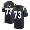 Choea LA.Rams #73 Steve Avila Player Black Midnight Rivalries Collection Home Game Stitched Jerseys