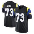 Choea LA.Rams #73 Steve Avila Player Black Midnight Rivalries Collection Limited Home Game Stitched Jerseys