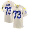 Choea LA.Rams #73 Steve Avila Player Bone Home Game Stitched Jerseys