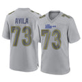 Choea LA.Rams #73 Steve Avila Player Gray Atmosphere Fashion Home Game Stitched Jerseys