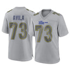 Choea LA.Rams #73 Steve Avila Player Gray Atmosphere Fashion Home Game Stitched Jerseys