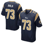 Choea LA.Rams #73 Steve Avila Player Navy Home Game Stitched Jerseys