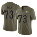 Choea LA.Rams #73 Steve Avila Player Olive Salute To Service Limited Stitched Jerseys