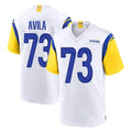 Choea LA.Rams #73 Steve Avila Player White Home Game Stitched Jerseys