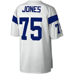 Choea LA.Rams #75 Deacon Jones Mitchell & Ness White Legacy Replica Stitched Puhic Jersey