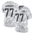 Choea LA.Rams #77 Alaric Jackson Player Arctic Camo Salute To Service Limited Game Stitched Jerseys