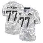 Choea LA.Rams #77 Alaric Jackson Player Arctic Camo Salute To Service Limited Game Stitched Jerseys