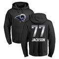 Choea LA.Rams #77 Alaric Jackson Player Black Pullover Hoodie Limited Game Stitched Jerseys