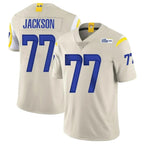 Choea LA.Rams #77 Alaric Jackson Player Bone Limited Vapor Home Game Stitched Jerseys