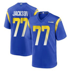 Choea LA.Rams #77 Alaric Jackson Player Royal Home Game Stitched Jerseys