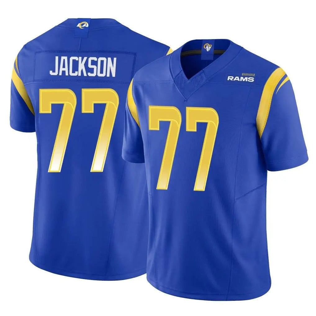 Choea LA.Rams #77 Alaric Jackson Player Royal Limited Vapor F.U.S.E. Home Game Stitched Jerseys