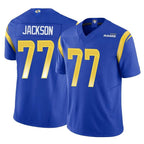 Choea LA.Rams #77 Alaric Jackson Player Royal Limited Vapor F.U.S.E. Home Game Stitched Jerseys