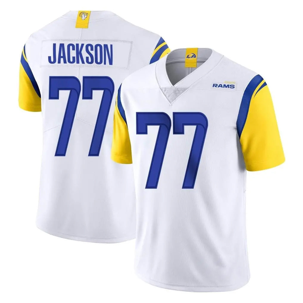 Choea LA.Rams #77 Alaric Jackson Player White Limited Vapor Untouchable Home Game Stitched Jerseys