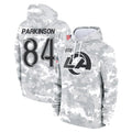 Choea LA.Rams #84 Colby Parkinson Player Arctic Camo Salute to Service Hoodies Limited Game Stitched Jerseys