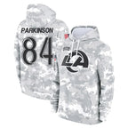 Choea LA.Rams #84 Colby Parkinson Player Arctic Camo Salute to Service Hoodies Limited Game Stitched Jerseys