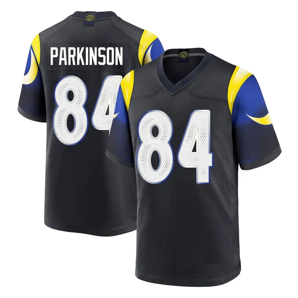 Choea LA.Rams #84 Colby Parkinson Player Black Midnight Rivalries Collection Home Game Stitched Jerseys