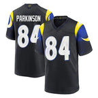 Choea LA.Rams #84 Colby Parkinson Player Black Midnight Rivalries Collection Home Game Stitched Jerseys