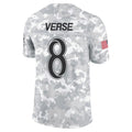 Choea LA.Rams #8 Jared Verse Player Arctic Camo Salute to Service Limited Stitched Jerseys