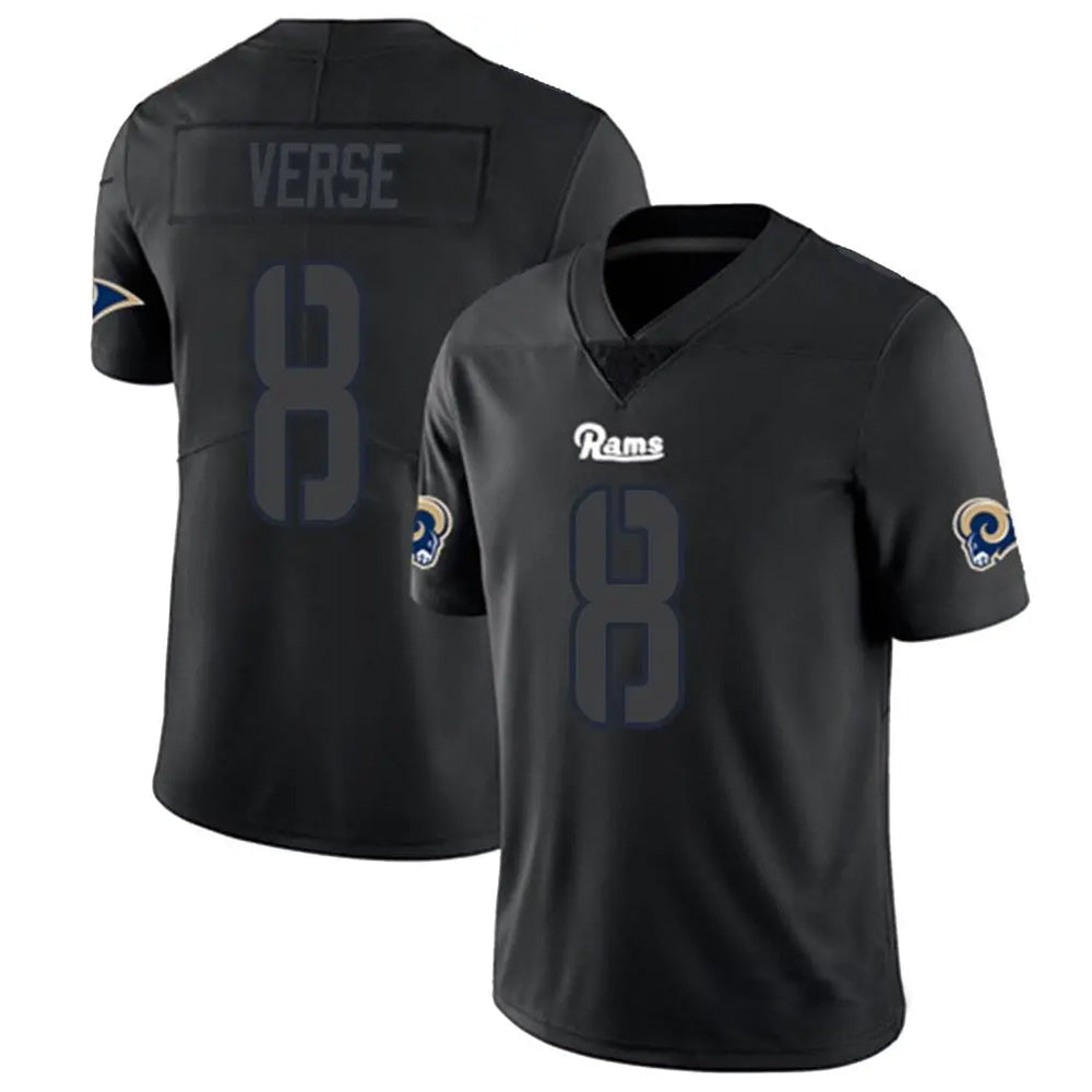 Choea LA.Rams #8 Jared Verse Player Limited Black Impact Stitched Jerseys
