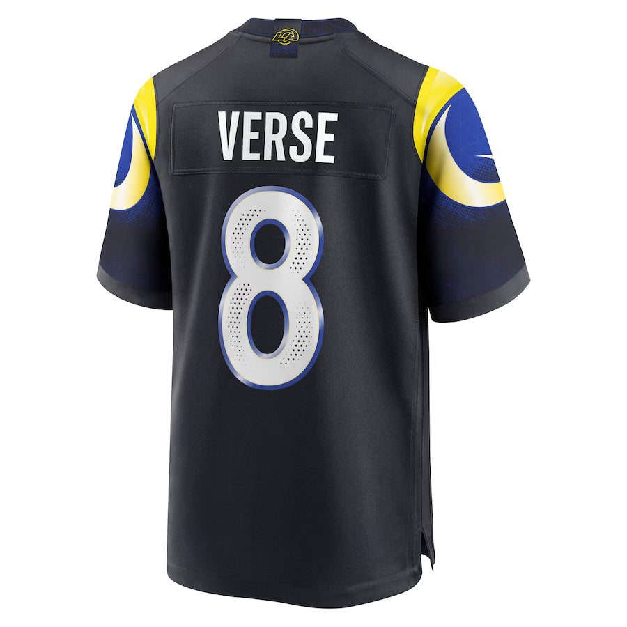 Choea LA.Rams #8 Jared Verse Player Midnight Blue Rivalries Collection Game Stitched Jerseys