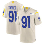 Choea LA.Rams #91 Kobie Turner Player Bone Home Game Stitched Jerseys