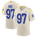 Choea LA.Rams #97 Poona Ford Player Bone Home Game Stitched Jerseys