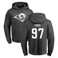 Choea LA.Rams #97 Poona Ford Player Gray Pullover Hoodie Limited Game Stitched Jerseys