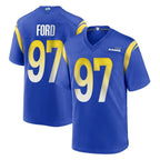 Choea LA.Rams #97 Poona Ford Player Royal Home Game Stitched Jerseys