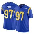 Choea LA.Rams #97 Poona Ford Player Royal Limited Vapor F.U.S.E. Home Game Stitched Jerseys