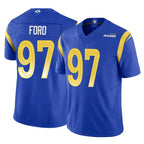 Choea LA.Rams #97 Poona Ford Player Royal Limited Vapor F.U.S.E. Home Game Stitched Jerseys