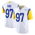 Choea LA.Rams #97 Poona Ford Player White Limited Vapor Untouchable Home Game Stitched Jerseys