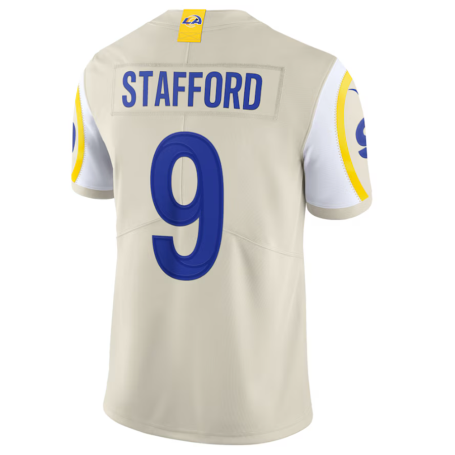 Choea LA.Rams #9 Matthew Stafford Bone Vapor Limited Jersey American Stitched Jersey