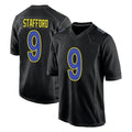 Choea LA.Rams #9 Matthew Stafford Player Black Fashion Limited Home Game Stitched Jerseys