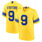 Choea LA.Rams #9 Matthew Stafford Player Gold Classic Sol Home Game Stitched Jerseys