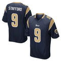 Choea LA.Rams #9 Matthew Stafford Player Navy Home Game Stitched Jerseys