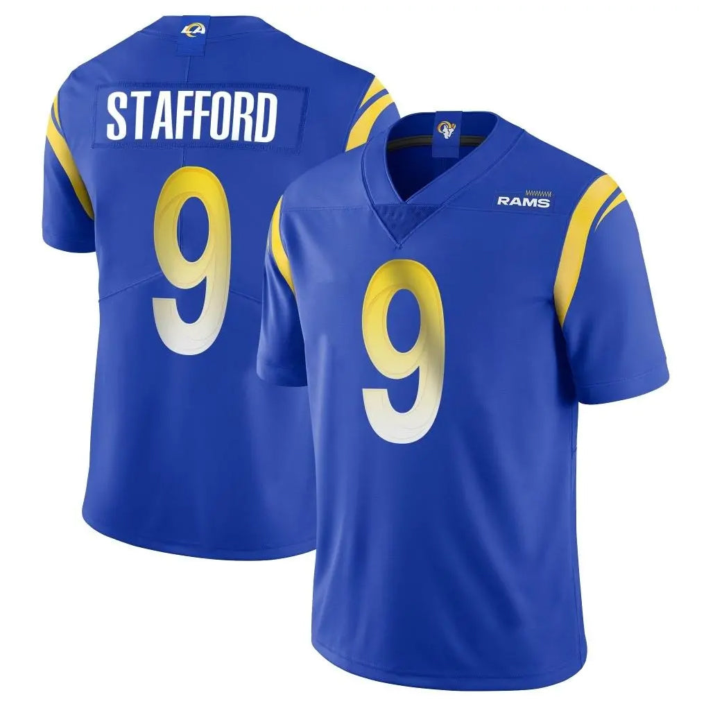 Choea LA.Rams #9 Matthew Stafford Player Royal Limited Vapor Untouchable Home Game Stitched Jerseys