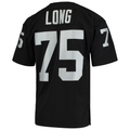 Choea LV.Raiders 1983 #75 Howie Long Mitchell & Ness Black Authentic Throwback Retired Player Stitched Puhic Jersey