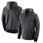 Choea LV.Raiders Gray Pullover Hoodies Home Game Blank Player Stitched Jerseys