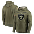 Choea LV.Raiders Olive Salute to Service Pullover Hoodies Home Game Blank Player Stitched Jerseys